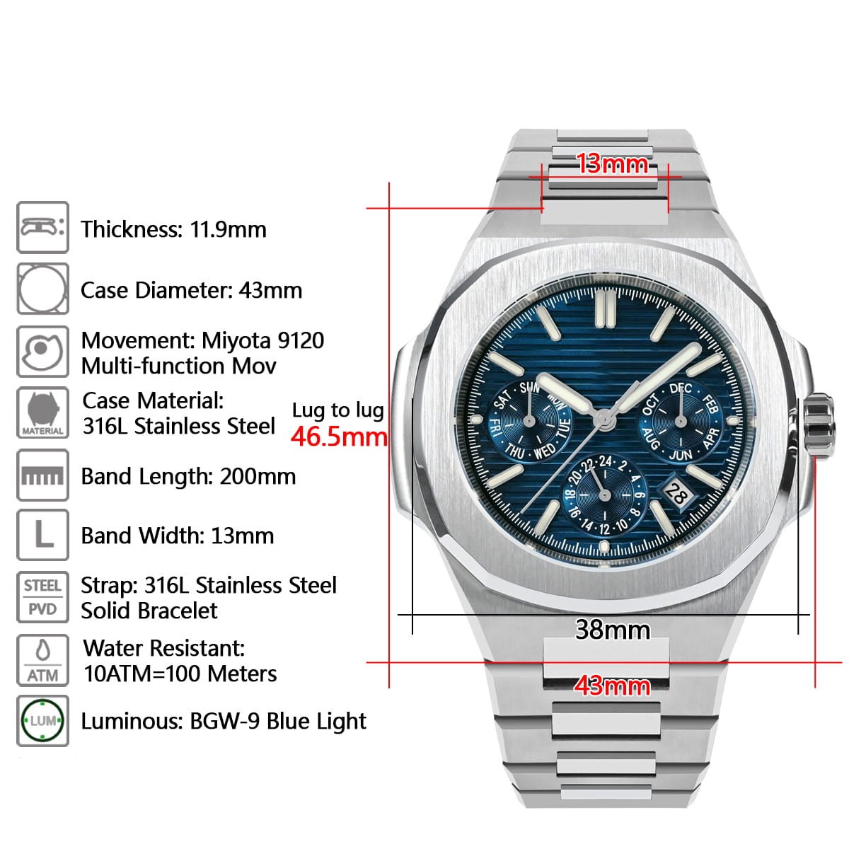 Customized watch organizer makes