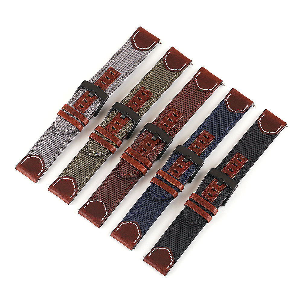 Custom nylon canvas strap watchbands in bulk
