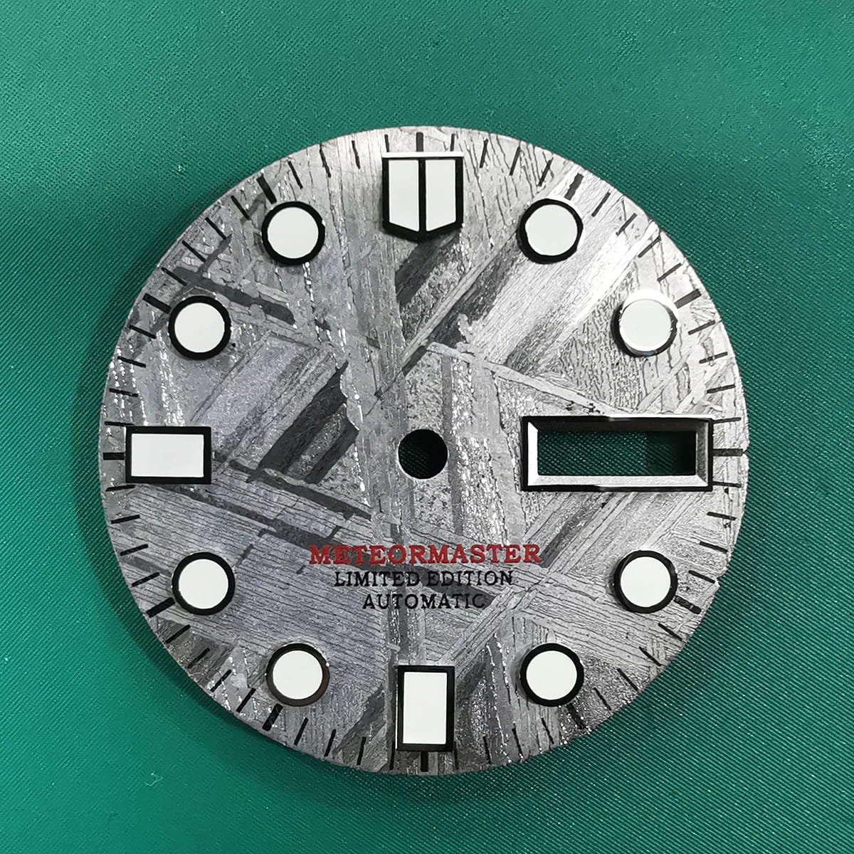 ODM meteorite dials with logo C3 BGW9 luminous indexes,watch dial factory,watch parts maker