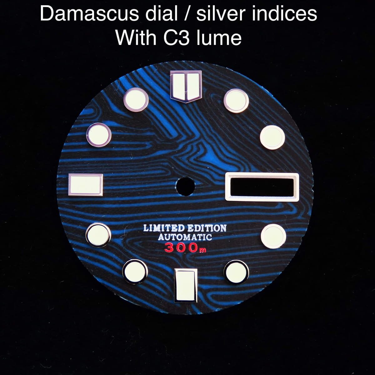 Custom watch dials with different patterns C3 BGW9 luminova,watch dial maker,custom watch dials,watch dials made in China