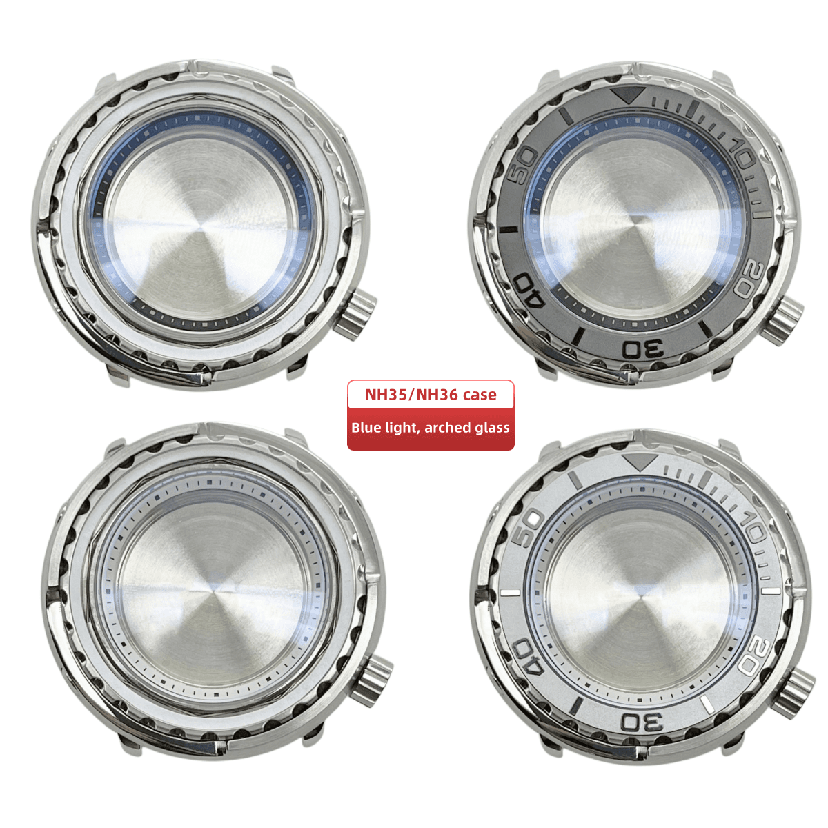 Luxury diving men watch cases customized company logo,dive watch case,watch case manufacturer