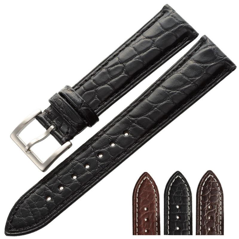 Custom luxury crocodile leather watch bands production in bulk